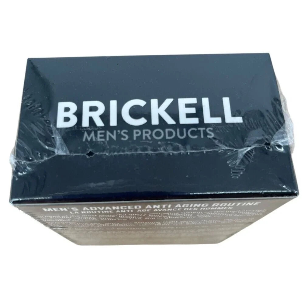 Brickell Men's 3pc Advanced Anti-Aging Skin Care Routine Night Serum Eye Cream